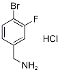 4-溴-3-氟苯甲胺盐酸盐 结构式