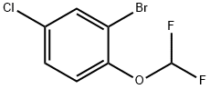 2-溴-4-氯-1-(二氟甲氧基)苯 结构式