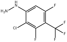 2-CHLORO-3,5-DIFLUORO-4-(TRIFLUOROMETHYL)PHENYL HYDRAZINE 结构式