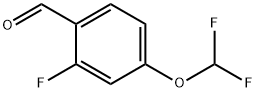 4-二氟甲氧基-2-氟苯甲醛 结构式