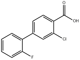 2-氯-4-(2-氟苯基)苯甲酸 结构式