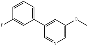 3-(3-氟苯基)-5-甲氧基吡啶 结构式