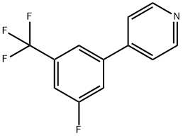 4-(3-氟-5-(三氟甲基)苯基)吡啶 结构式