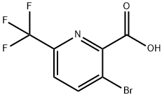 3-溴-6-三氟甲基吡啶-2-羧酸 结构式