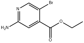 2-氨基-5-溴异烟酸乙酯 结构式