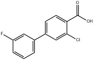 2-氯-4-(3-氟苯基)苯甲酸 结构式