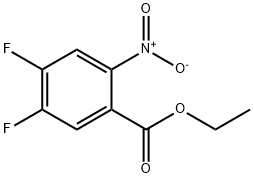 2-硝基-4,5-二氟苯甲酸乙酯 结构式