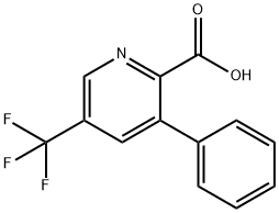 3-苯基-5-(三氟甲基)吡啶-2-甲酸 结构式