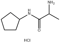 2-氨基-N-环戊基丙酰胺盐酸盐 结构式