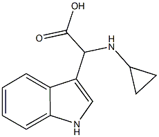 (环丙基氨基)(1H-吲哚-3-基)乙酸 结构式