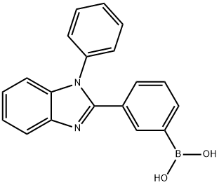 1-苯基-2(3-苯基硼酸)-苯并咪唑 结构式