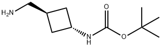 (反式-3-(氨基甲基)环丁基)氨基甲酸叔丁酯 结构式
