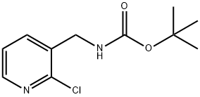 [(2-氯吡啶-3-基)甲基]氨基甲酸叔丁酯 结构式