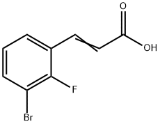 3-溴-2-氟肉桂酸 结构式