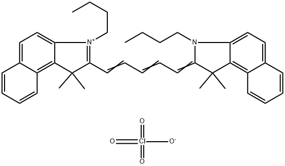 4,5:4',5'-二苯并-1,1'-二丁基-3,3,3',3'-四甲基吲哚二碳菁高氯酸盐 结构式