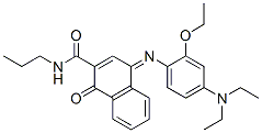 4-((4-(diethylamino)-2-ethoxyphenyl)imino)-1,4-dihydro-1-oxo-N-propyl-2-naphthalenecarboxamide 结构式