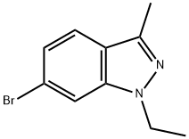 6-溴-1-乙基-3-甲基吲唑 结构式