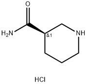 (R)-哌啶-3-甲酰胺盐酸盐 结构式