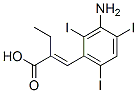 2-[(3-Amino-2,4,6-triiodophenyl)methylene]butanoic acid 结构式