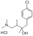 p-chloro-alpha-[2-(dimethylamino)-1-methylethyl]-alpha-methylphenethyl alcohol hydrochloride 结构式