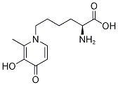 (αS)-α-Amino-3-hydroxy-2-methyl-4-oxo-1(4H)-pyridinehexanoic acid 结构式