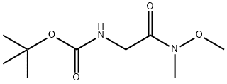 N-BOC-甘氨酸-N'-甲氧基-N'-甲基酰胺 结构式
