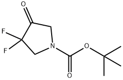 3,3-二氟-4-氧代吡咯烷-1-羧酸叔丁酯 结构式