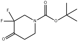 3,3-二氟-4-氧代哌啶-1-羧酸叔丁酯 水合物 结构式