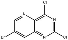 7-Bromo-2,4-dichloropyrido[3,2-d]pyrimidine 结构式