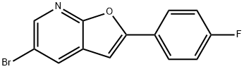 5-溴-2-(4-氟苯基)呋喃并[2,3-B]吡啶 结构式