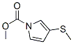 1H-Pyrrole-1-carboxylic  acid,  3-(methylthio)-,  methyl  ester 结构式