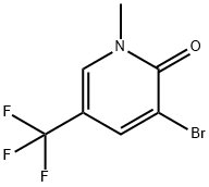 3-BROMO-1-METHYL-5-(TRIFLUOROMETHYL)PYRIDIN-2(1H)-ONE 结构式