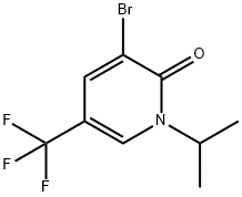 3-BROMO-1-ISOPROPYL-5-(TRIFLUOROMETHYL)PYRIDIN-2(1H)-ONE 结构式