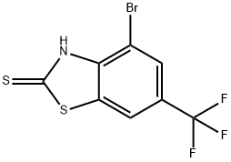 4-BROMO-2-MERCAPTO-6-(TRIFLUOROMETHYL)BENZOTHIAZOLE 结构式
