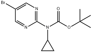 5-BROMO-2-(N-BOC-N-CYCLOPROPYLAMINOPYRIMIDINE 结构式