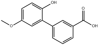 2-HYDROXY-5-METHOXYBIPHENYL-3-CARBOXYLIC ACID 结构式