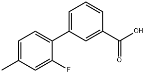 2-FLUORO-4-METHYLBIPHENYL-3-CARBOXYLIC ACID 结构式