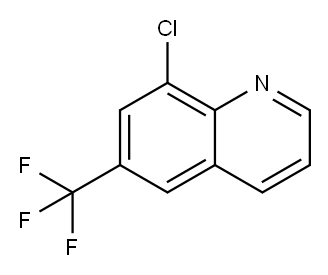 8-CHLORO-6-(TRIFLUOROMETHYL)QUINOLINE 结构式
