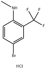 4-BROMO-N-METHYL-2-(TRIFLUOROMETHYL)ANILINE HCL 结构式