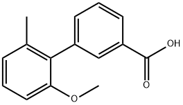 2-METHOXY-6-METHYLBIPHENYL-3-CARBOXYLIC ACID 结构式