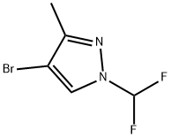 4-溴-1-(二氟甲基)-3-甲基-1H-吡唑 结构式