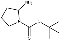 2-AMINO-PYRROLIDINE-1-CARBOXYLIC ACID TERT-BUTYL ESTER 结构式