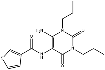 3-Thiophenecarboxamide,  N-(6-amino-1,2,3,4-tetrahydro-2,4-dioxo-1,3-dipropyl-5-pyrimidinyl)- 结构式