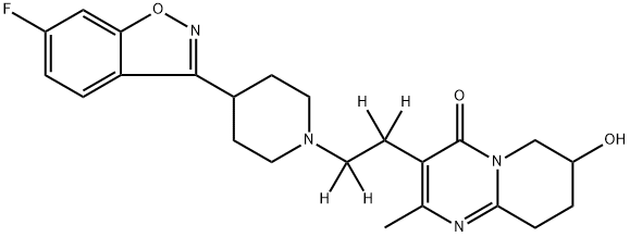 7-Hydroxy Risperidone-d4 结构式