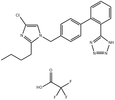 Deshydroxymethyl Losartan Trifluoroacetate Salt 结构式