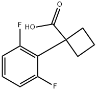 1-(2,6-二氟苯基)环丁烷甲酸 结构式