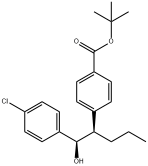 4-((1R,2R)-1-(4-氯苯基)-1-羟基-2-戊基)苯甲酸叔丁酯 结构式