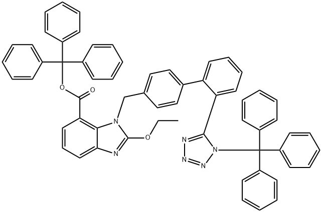 坎地沙坦三苯甲基酯N1三苯甲基类似物 结构式