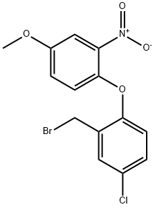 3-Bromomethyl-1-chloro-4-(4-methoxy-2-nitrophenoxy)benzene 结构式