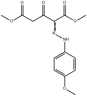 2-[2-(4-甲氧基苯基)亚肼基]-3-氧代戊二酸1,5-二甲酯 结构式